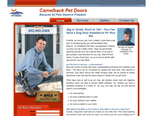 Tablet Screenshot of camelbackpetdoors.com